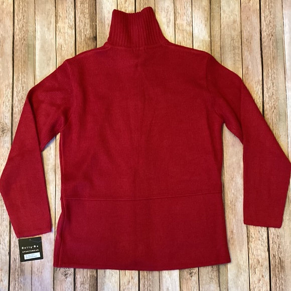 NWT Tally-Ho Sportswear M Red Zippered Sweater/Jacket 2 Pockets - Picture 6 of 7